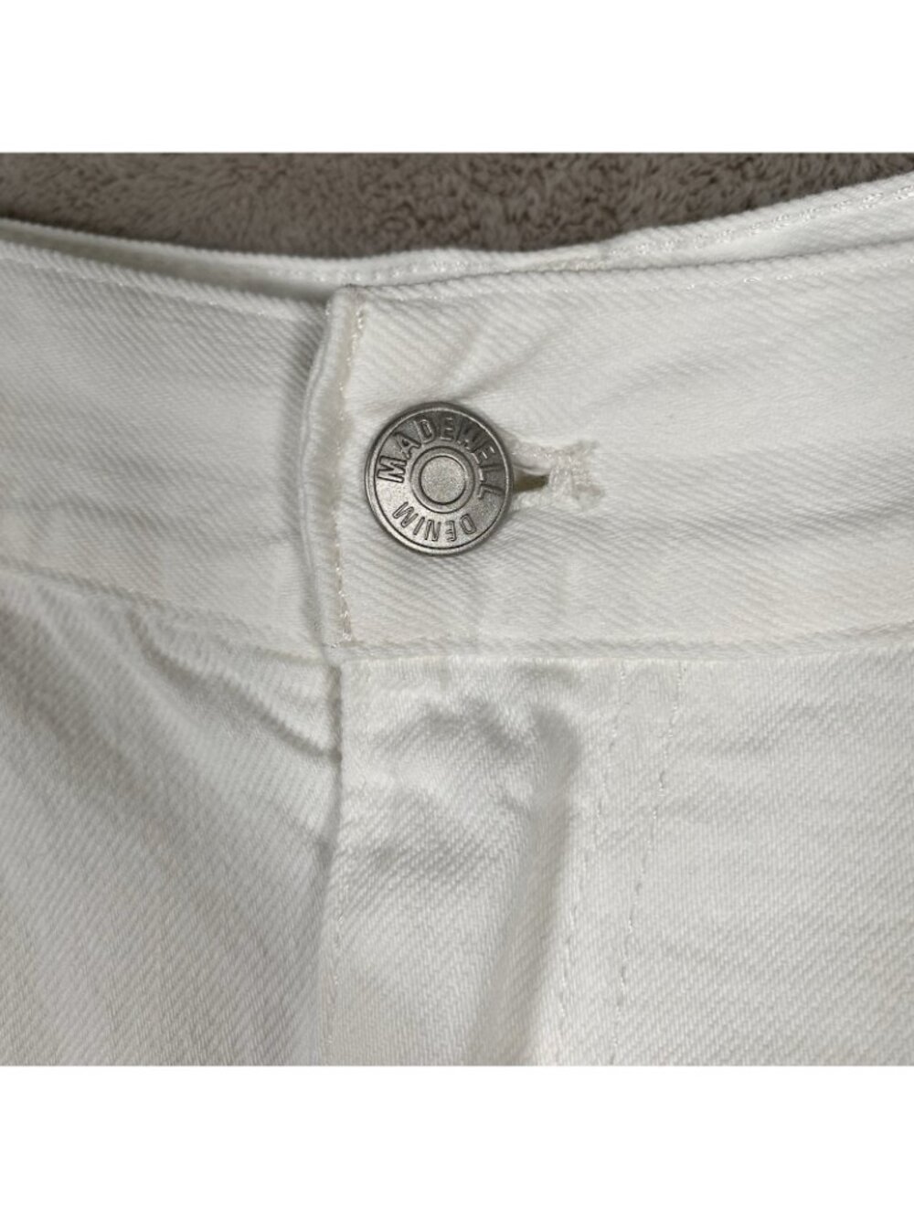 Madewell Harlow Wide Leg Jeans 30 Pleated Baggy High Rise Airy Denim White Pants - Picture 6 of 16